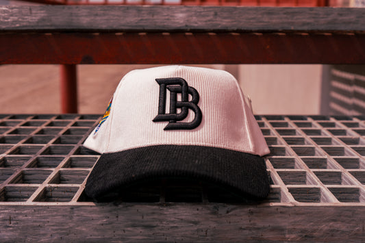 Downey Bombers × Chalio’s Corduroy Hat – White/Black