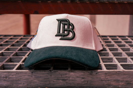 Downey Bombers × CSG Corduroy Bill Hat – White/Green