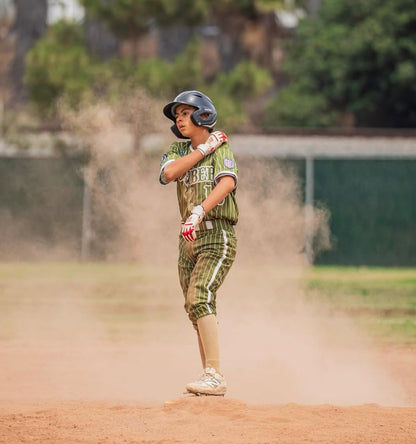 Downey Bombers Green Pinstripe Jersey – Custom Name & Number