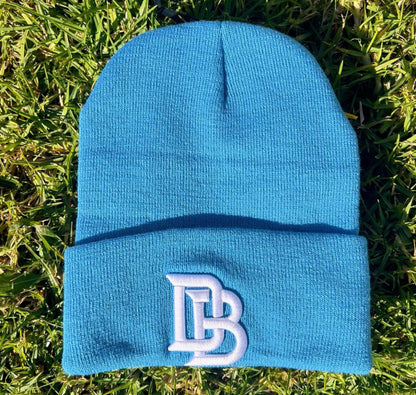 Downey Bombers Embroidered Beanie – Powder Blue