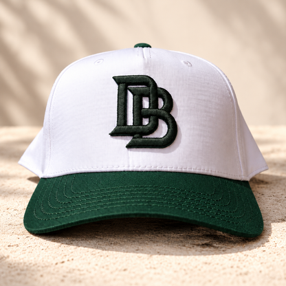 Choose one Chalio’s collab hat: White / Forest Green — included in the Player & Mom Bundle.