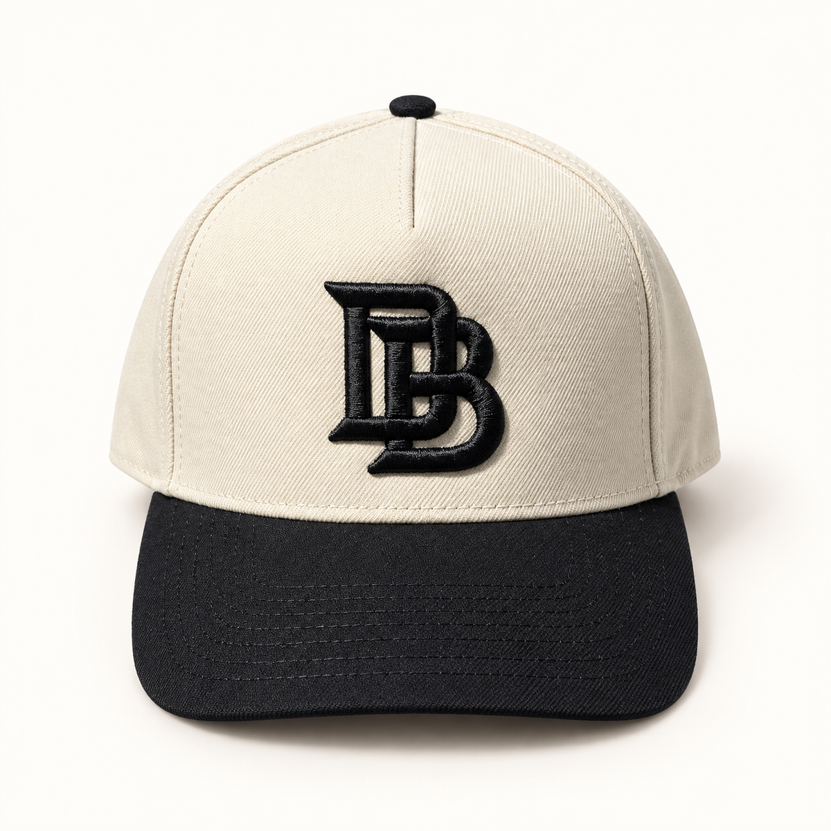 Downey Bombers Black & Khaki Snapback, digitally retouched product photograph on a neutral background.