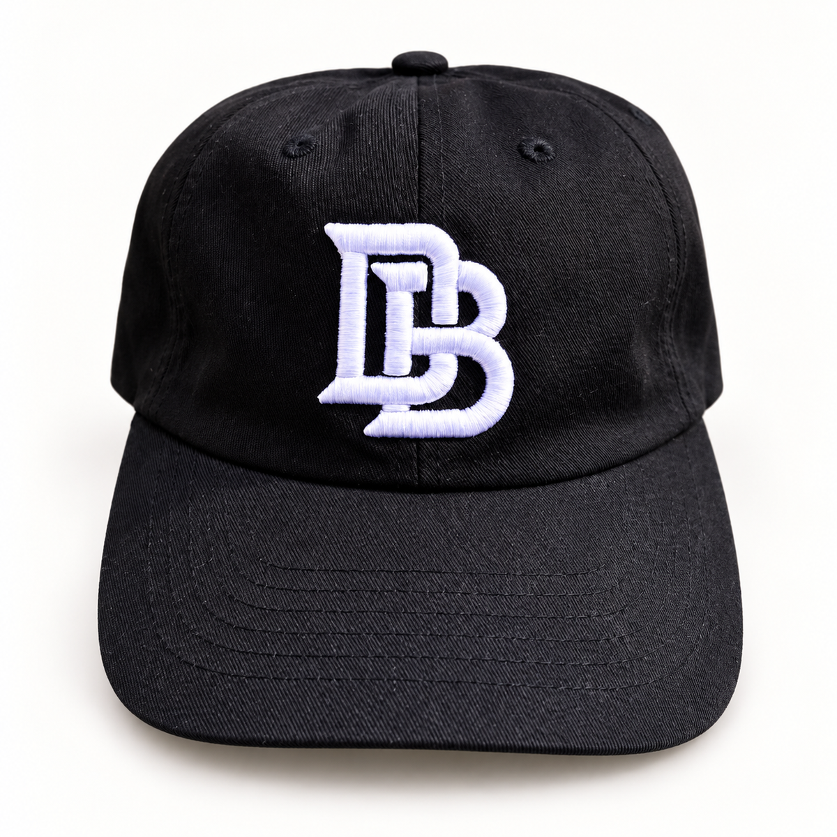 Downey Bombers Low Profile Hat – Black (Unisex), digitally retouched product photograph on a neutral background.