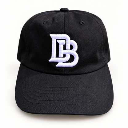 Downey Bombers Low Profile Hat – Black (Unisex), digitally retouched product photograph on a neutral background.