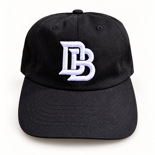 Downey Bombers Low Profile Hat – Black (Unisex), digitally retouched product photograph on a neutral background.
